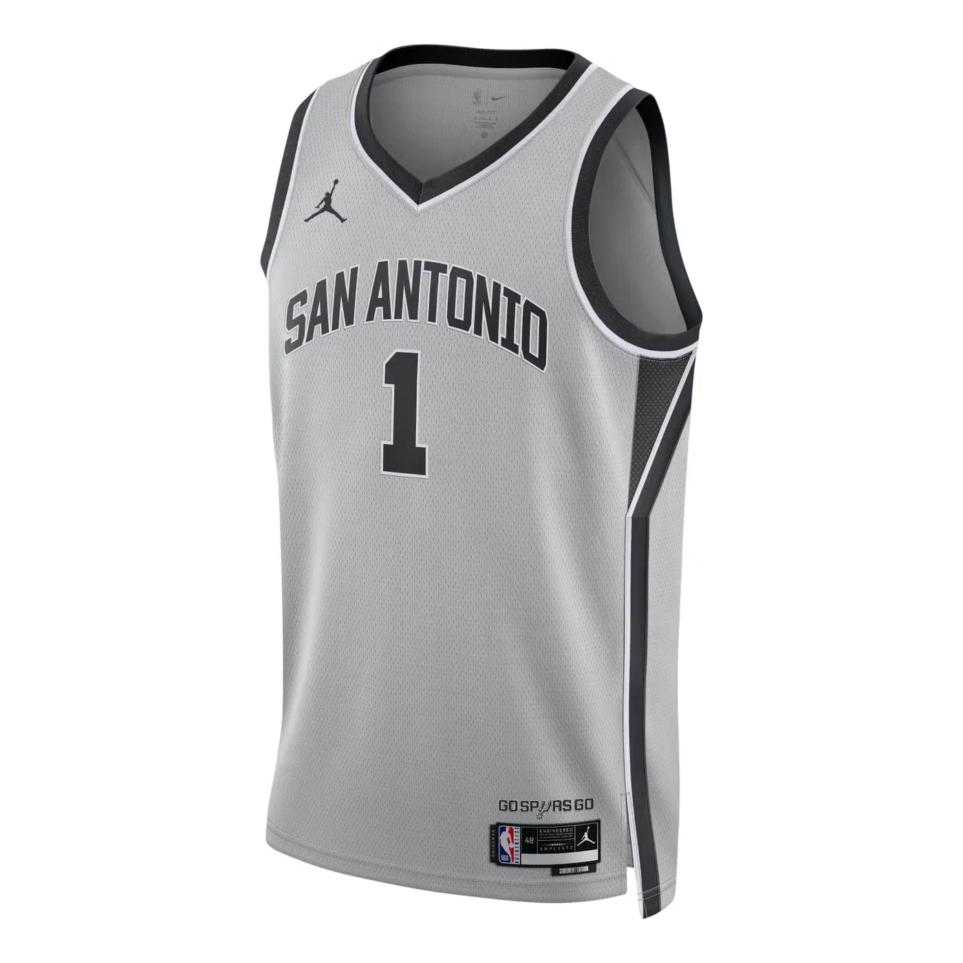 Джерси баскетбольная Swingman Виктор Вембаньяма San Antonio Spurs 2025/26 Nike, серебристый