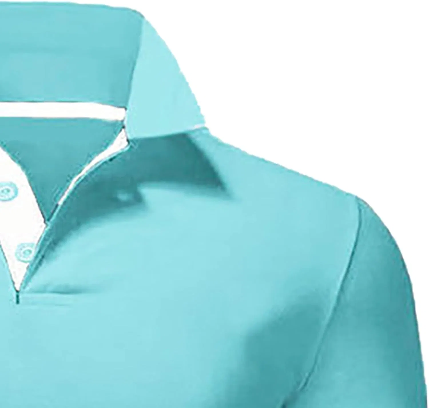 Мужская облегающая футболка для фитнеса с коротким рукавом, Sky Blue — фото 4