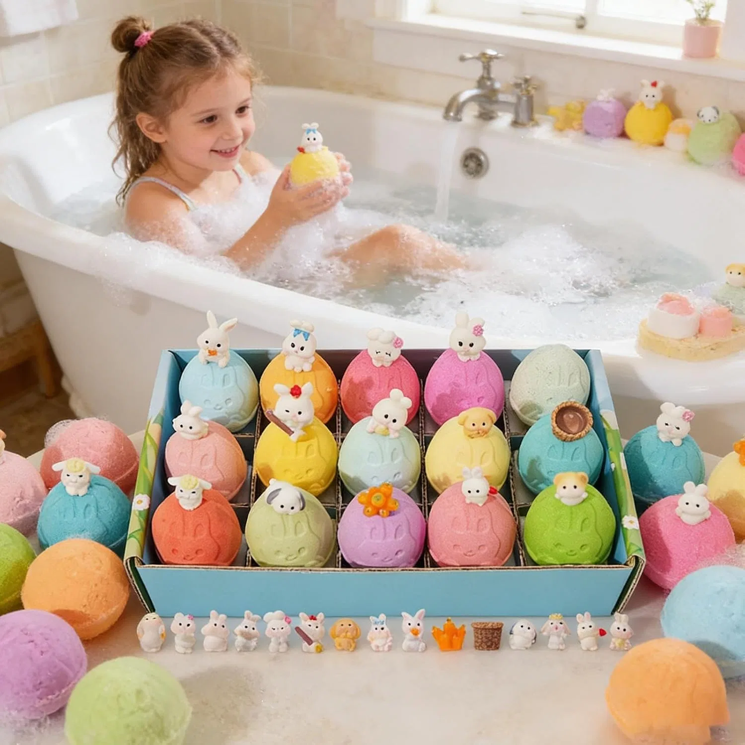 Бомбочки для ванны с игрушкой, 15 шт, яйца для ванны, шипучая ванна Generisch — фото 3