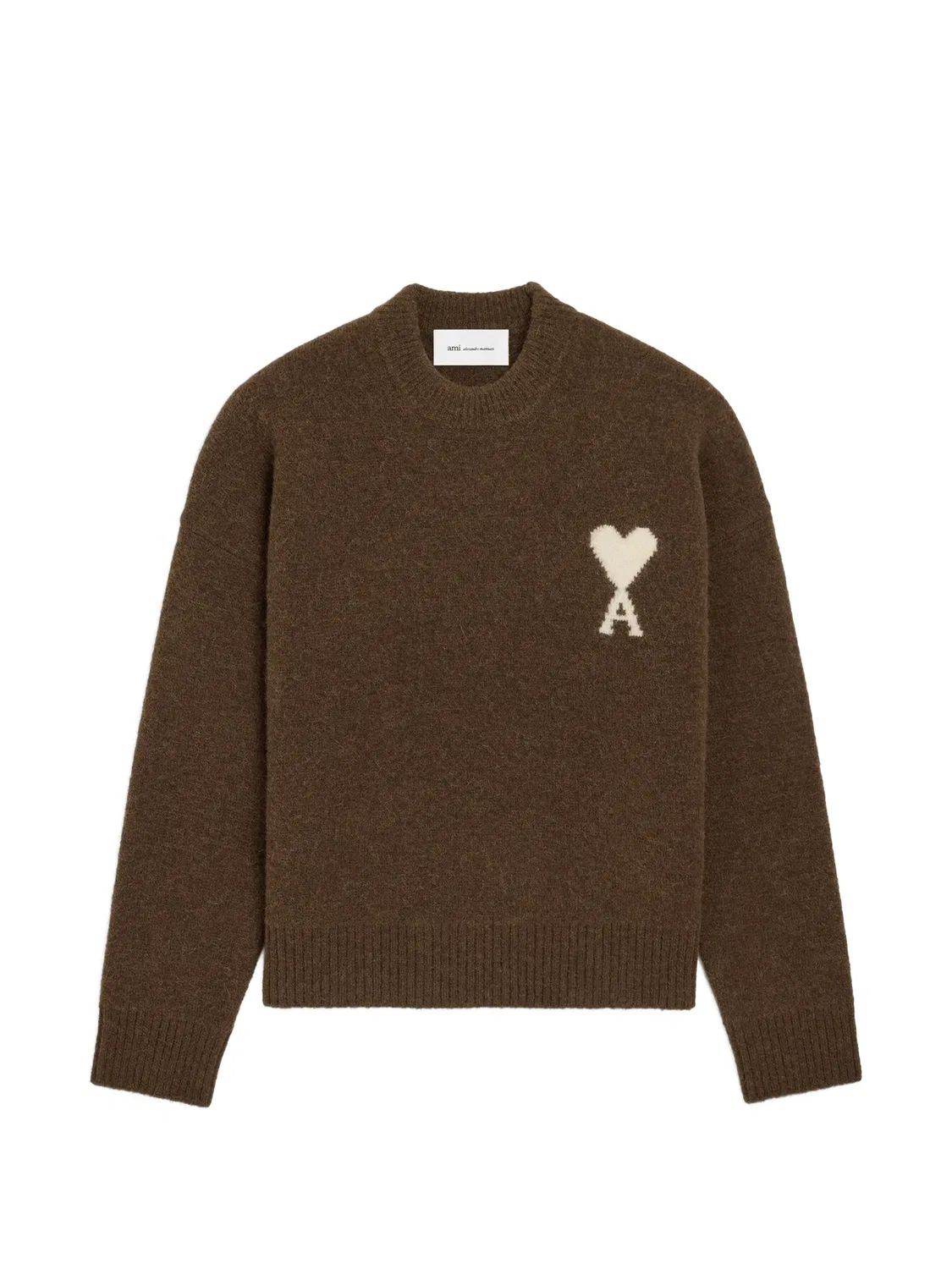 AMI Paris Джемпер Ami de Coeur коричневый