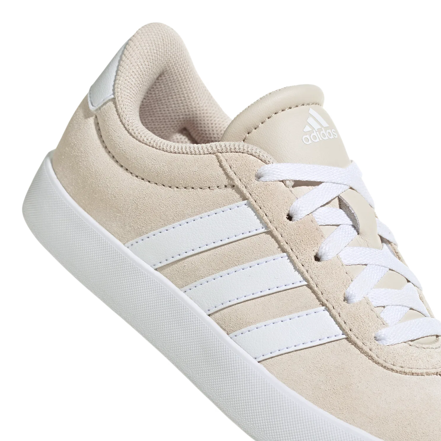 Детские кроссовки для девочек VL Court 3.0 K Adidas, бежевый — фото 4