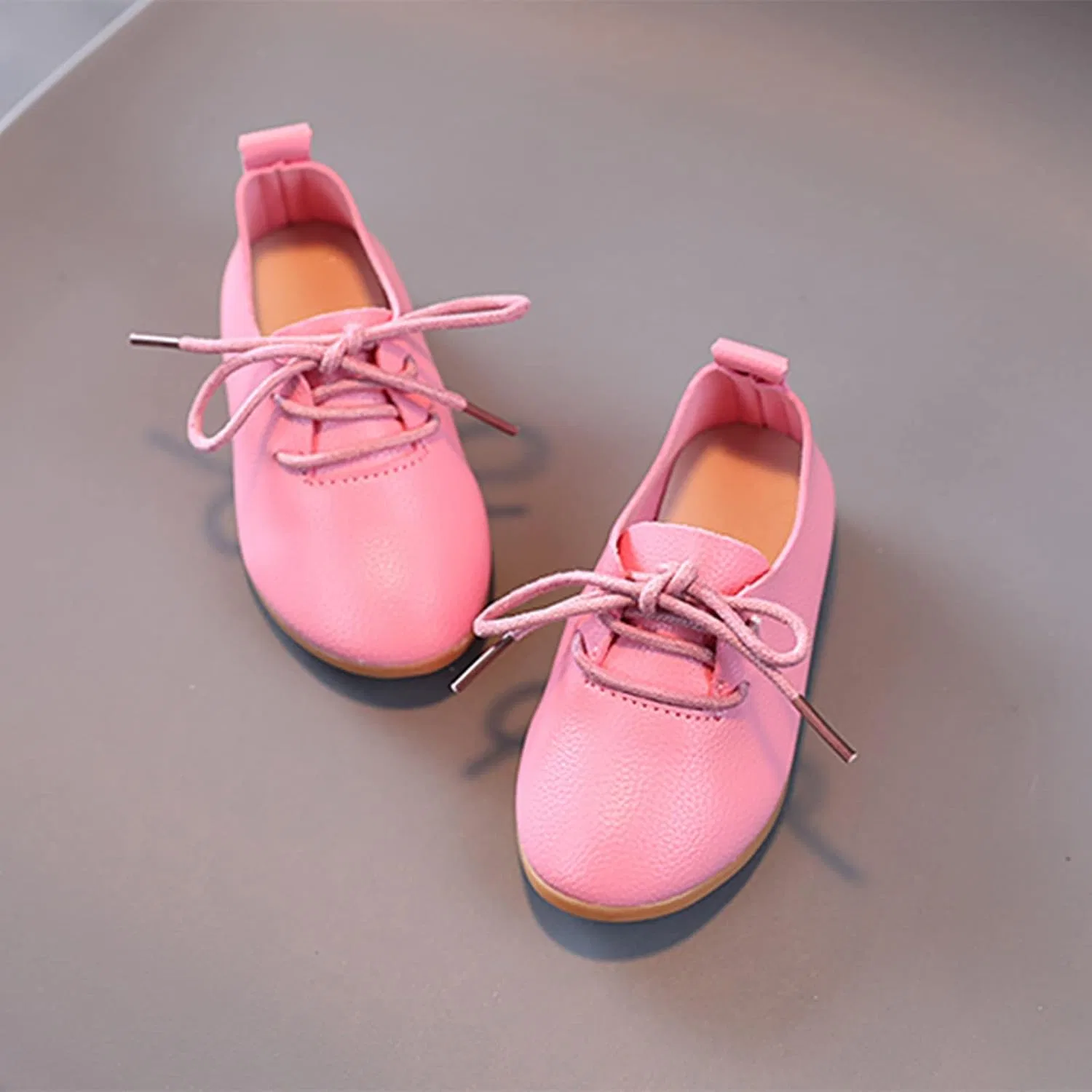 Детские ботинки для девочек с принтом Solid Color Snow Rain Boots, Pink — фото 3
