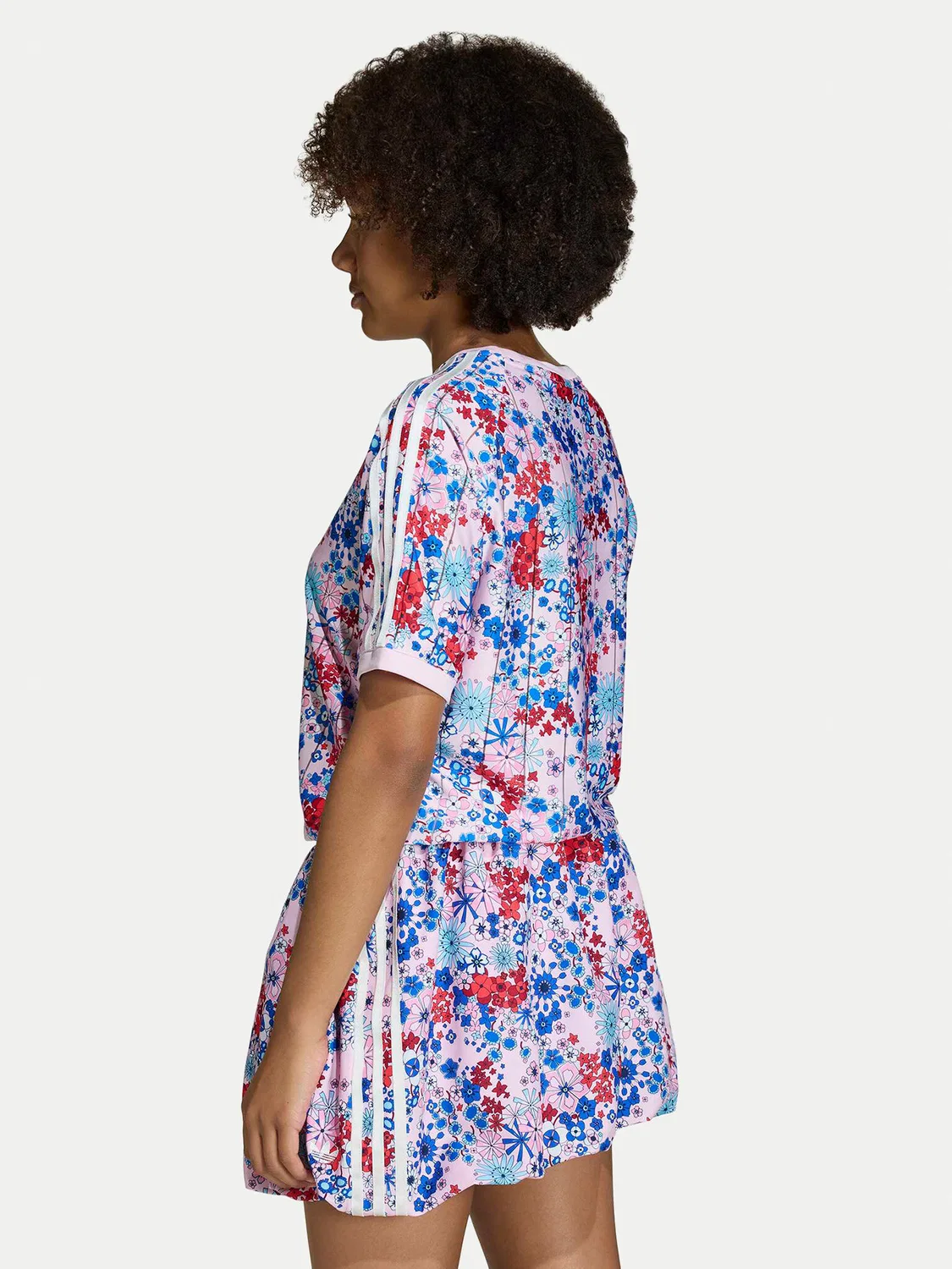 Футболка свободного кроя для девочки Liberty London Adidas, розовый — фото 3