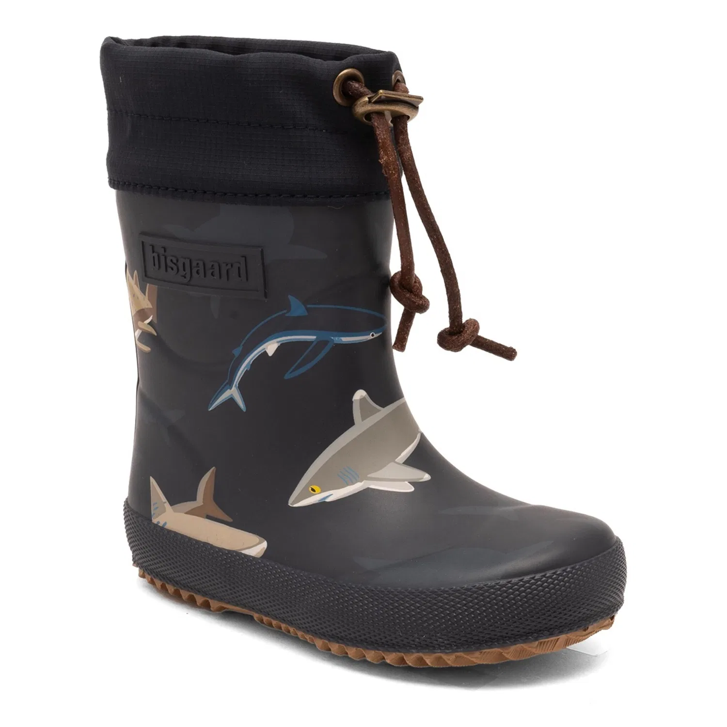 Детские резиновые сапоги с подкладкой из шерсти ягненка Bisgaard, Deep Blue Shark