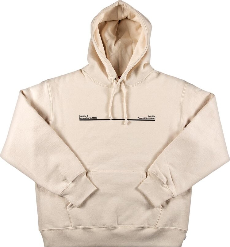 

Толстовка Supreme Shop Hooded Sweatshirt - Los Angeles 'Natural', кремовый, Бежевый, Толстовка Supreme Shop Hooded Sweatshirt - Los Angeles 'Natural', кремовый