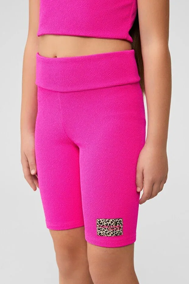 Детские леггинсы для девочек скинни Tyess, Neon Pink — фото 3