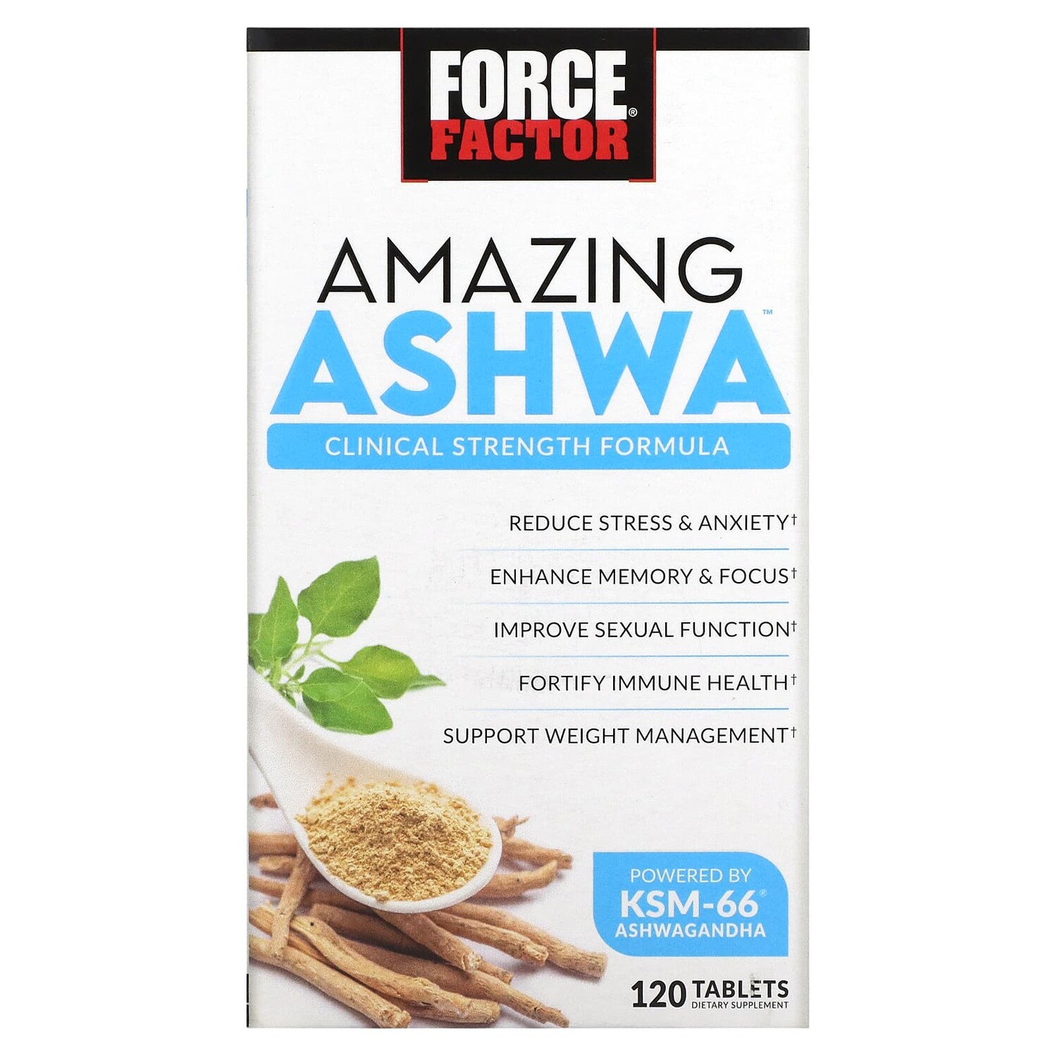 

Добавка Force Factor Amazing Ashwa, 120 таблеток