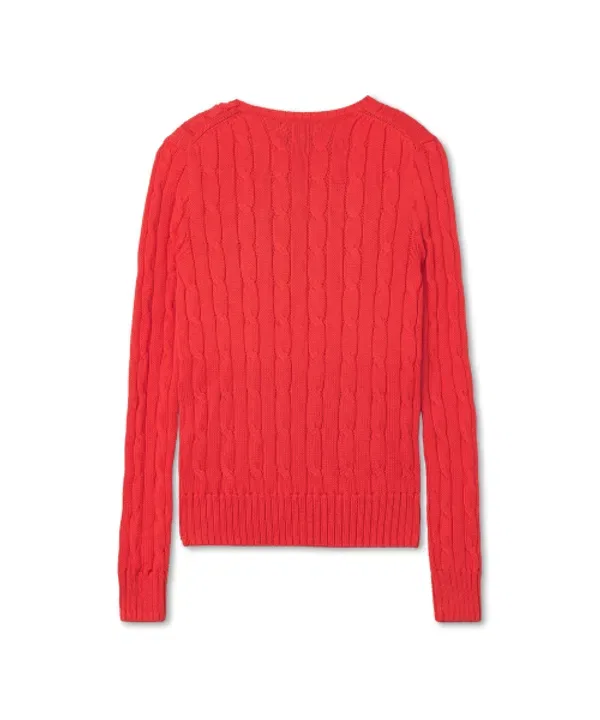 Свитер женский из хлопка, Polo Ralph Lauren, красный — фото 2