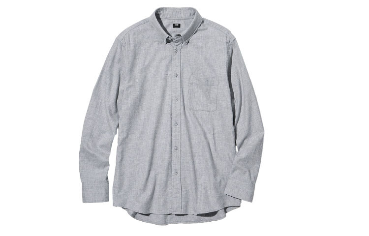 

Рубашка Uniqlo Flannel Regular Fit, серый