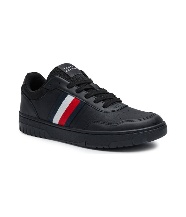 

Кроссовки мужские Tommy Hilfiger баскетбольные с полосками, черный
