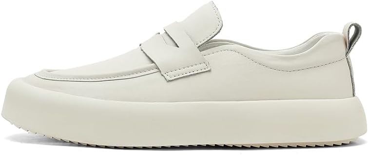 

Мужские кожаные туфли оксфорды с круглым носком для повседневной носки Sfwarmart, белый