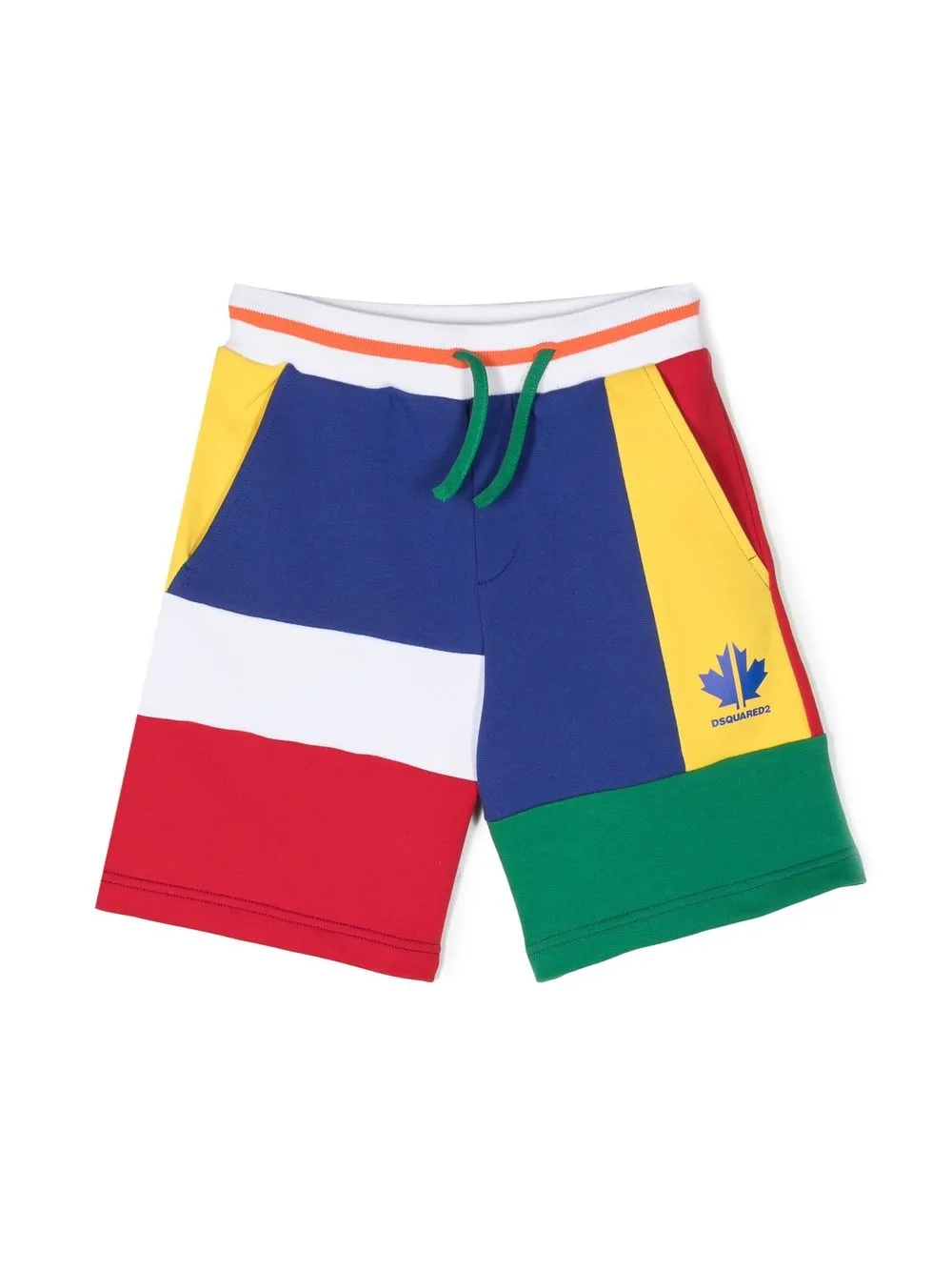 

Спортивные шорты в стиле колор-блок DSQUARED2 KIDS, синий
