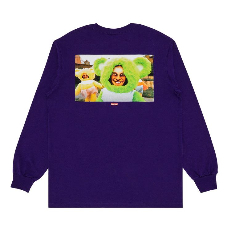 Футболка Supreme x Aphex Twin Donkey Rhubarb Long-Sleeve Tee, Purple — фото 2