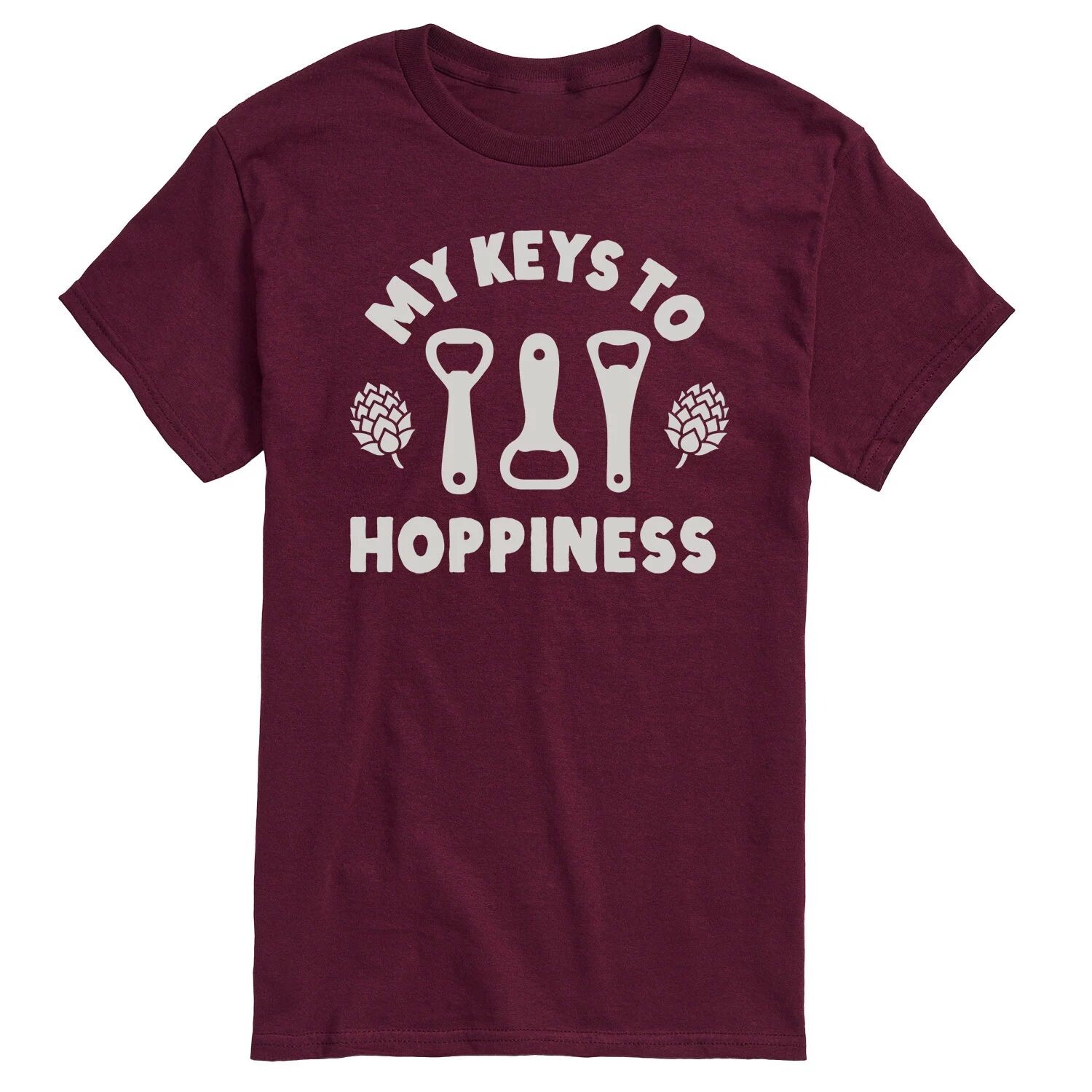 

Мужская футболка с рисунком My Keys to Hoppiness Licensed Character