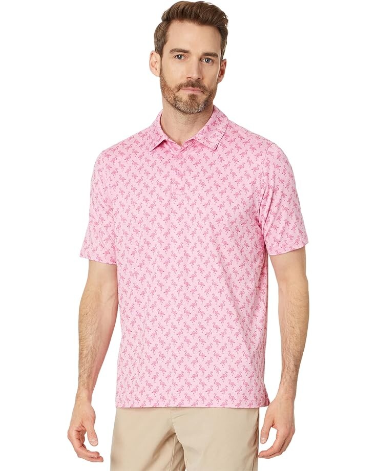 

Поло Johnston & Murphy XC4 Performance Tonal Flamingo, розовый