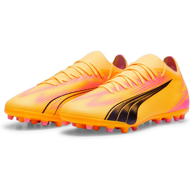 Футбольные бутсы для игры на хард-корте Ultra Match MG Puma, цвет sun stream-puma black-sunset g — фото 3