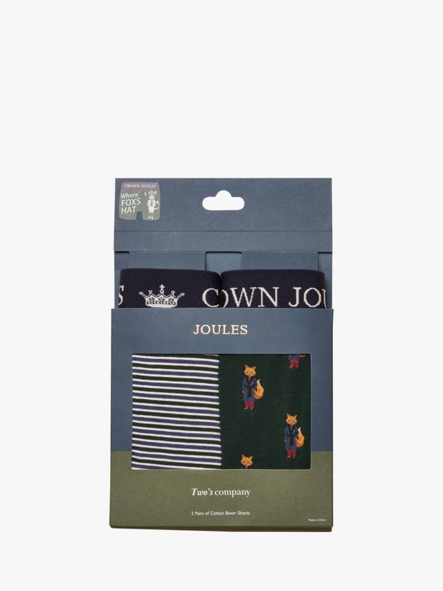 

Хлопковые боксеры с принтом и эластичной резинкой Joules, Navy/Green