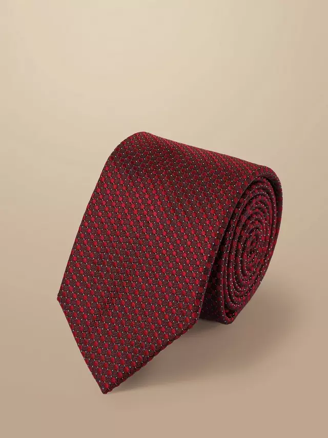 

Галстук Charles Tyrwhitt Stain-Resistant Silk, цвет dark red