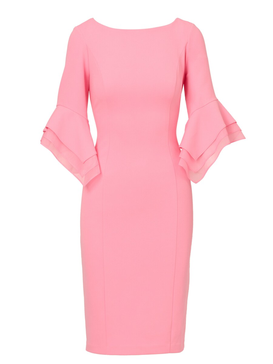 

Коктейльное платье Adrianna Papell Knit Crepe Tiered Sleeve Dress, розовый