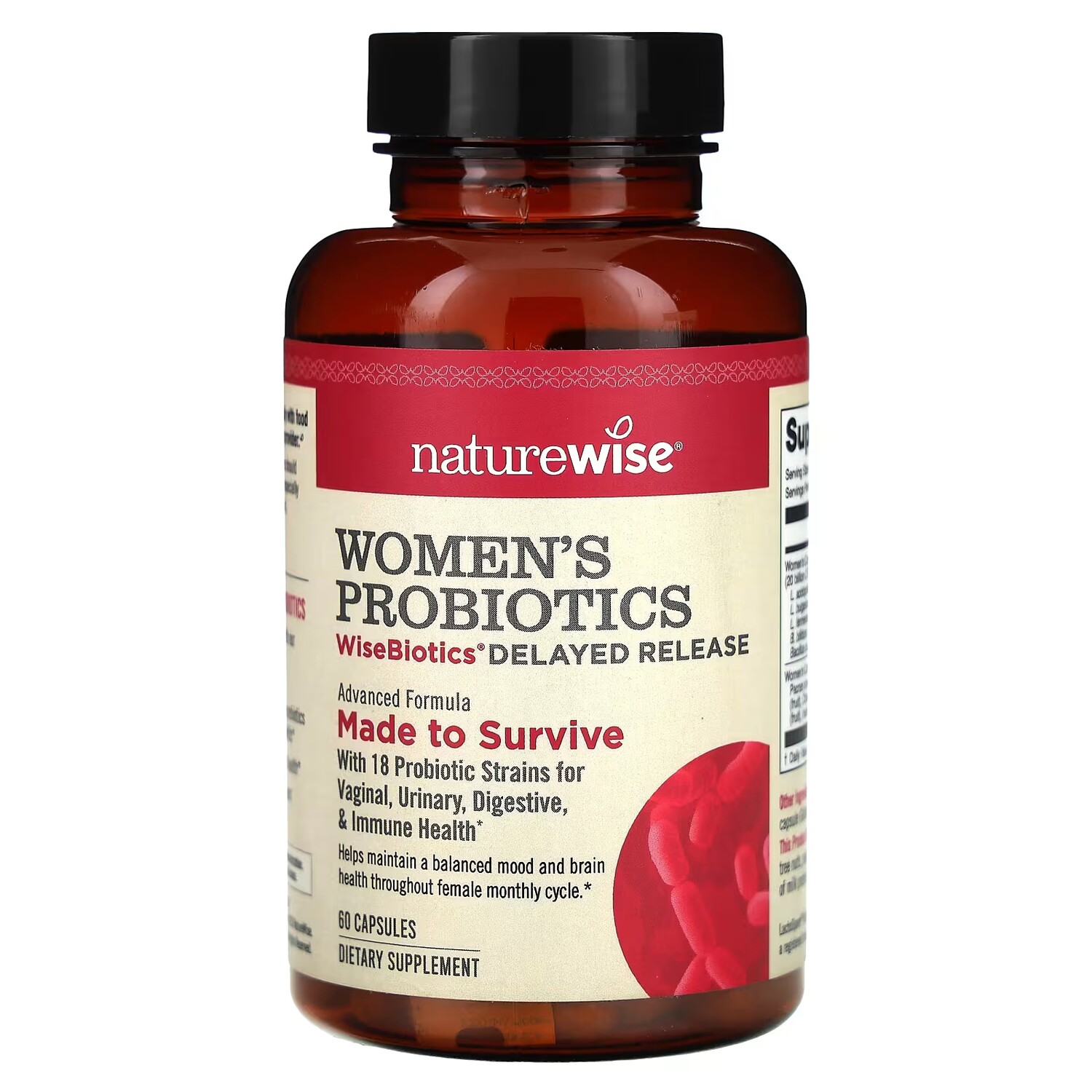 

Пробиотики для женщин NatureWise WiseBiotics с отсроченным выпуском, 60 капсул