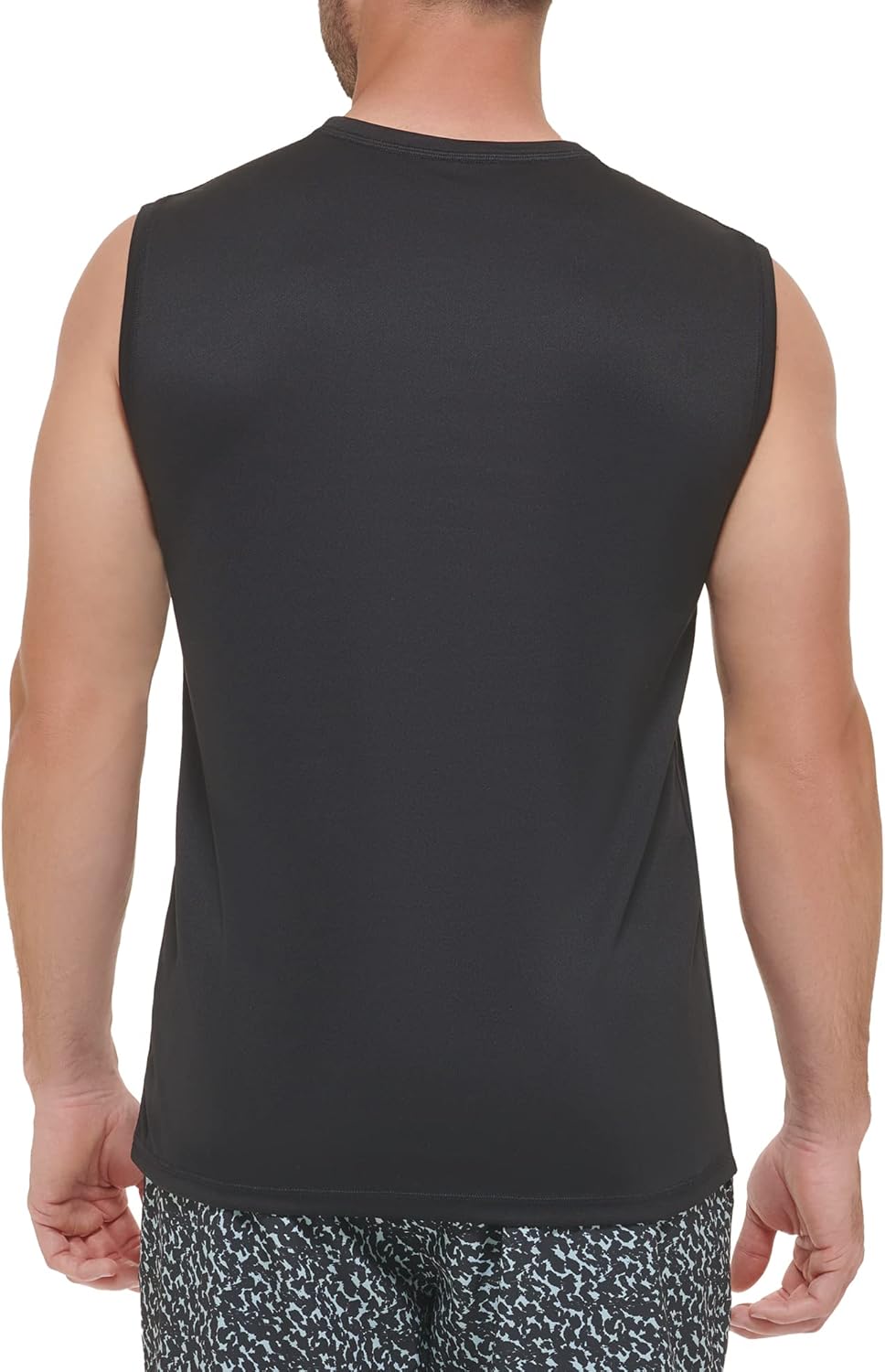 Мужская стандартная быстросохнущая рубашка без рукавов Calvin Klein UPF 40+, Black — фото 4