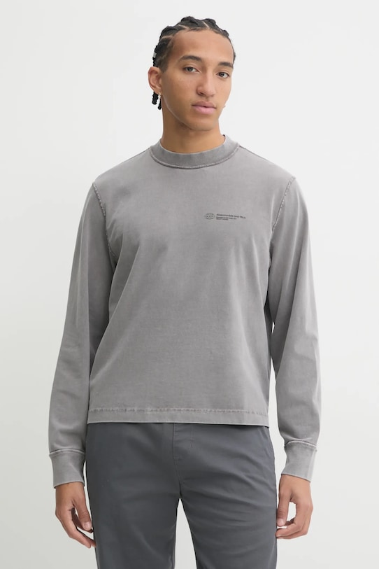 

Хлопковая водолазка Abercrombie & Fitch, серый