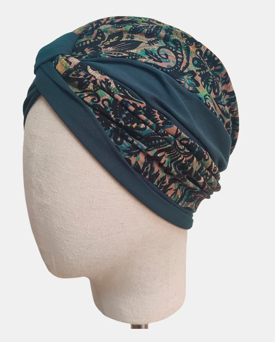 

Двухцветный тюрбан с перекрестным фронтом NILO из бамбука Belleturban