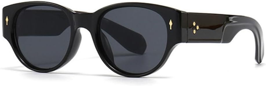 

Женские солнцезащитные очки овальной формы с широкими дужками, ретро-стиль, заклепки, градиентный оттенок, защита от УФ-излучения UV400. Мужские солнцезащитные очки XLUMIO, Black Gray