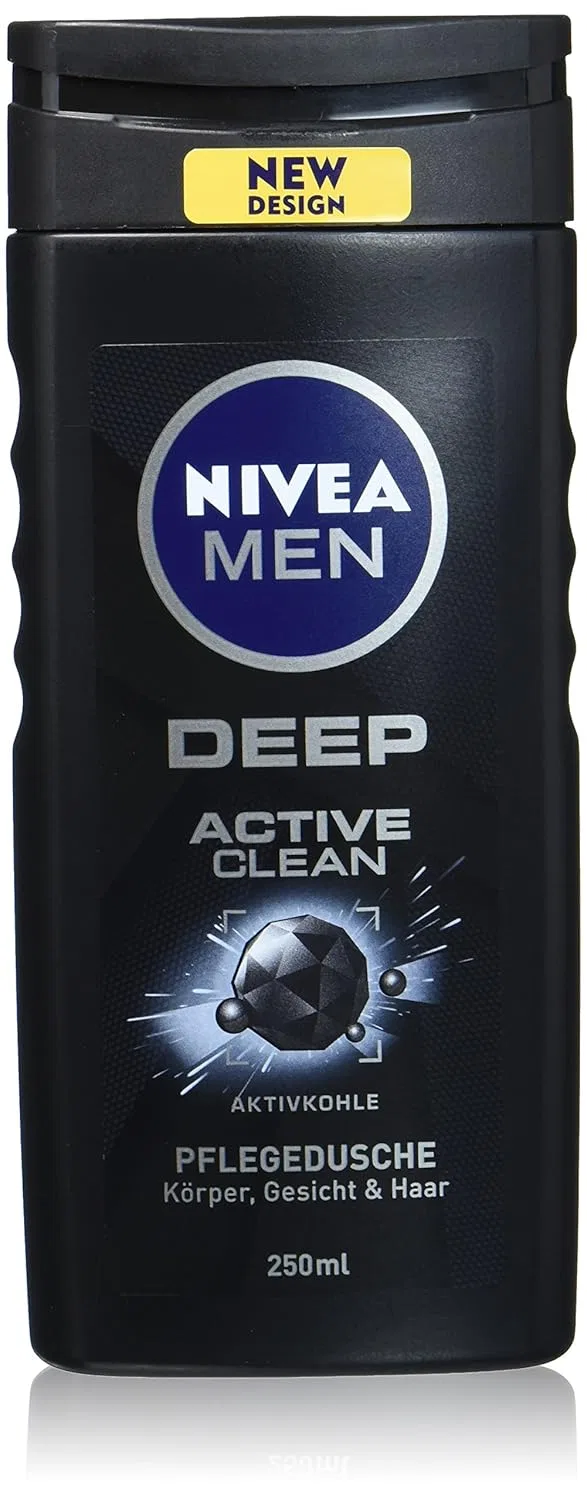 Мужской питательный гель для душа Nivea Men с активированным углем, 250 мл (6 шт.) Nivea Men