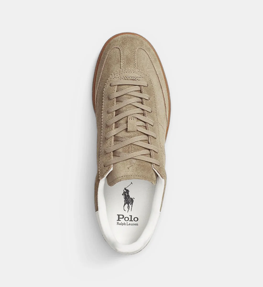 Кожаные низкие кеды Bedford POLO RALPH LAUREN, бежевый — фото 4