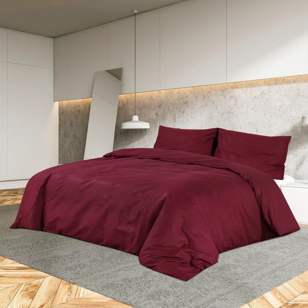 

Комплект постельного белья Бордо красный 200х200 см хлопок DKD HOME DECOR