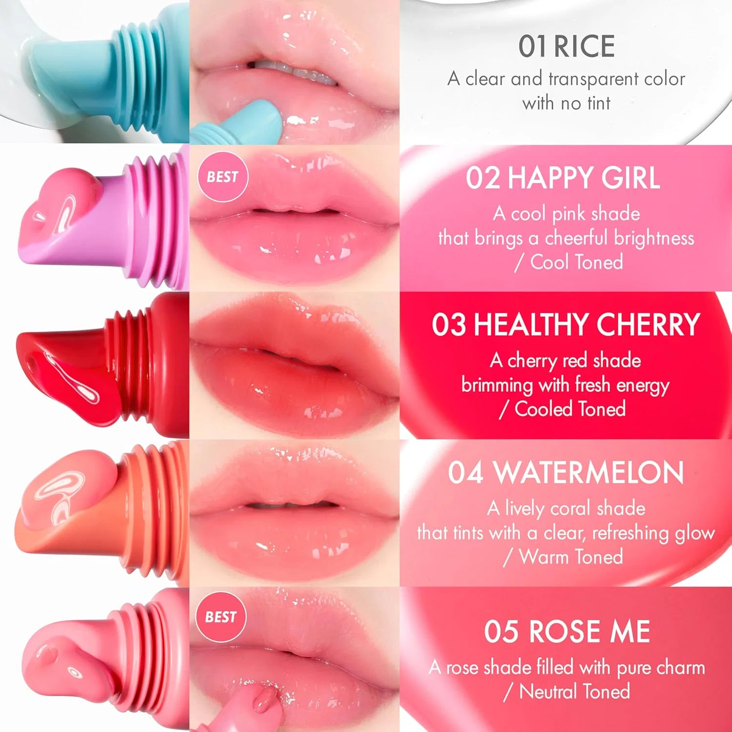 Тинт-бальзам для губ AMUSE Care Tint Balm Key Ring 02 Happy Girl 6g — фото 4