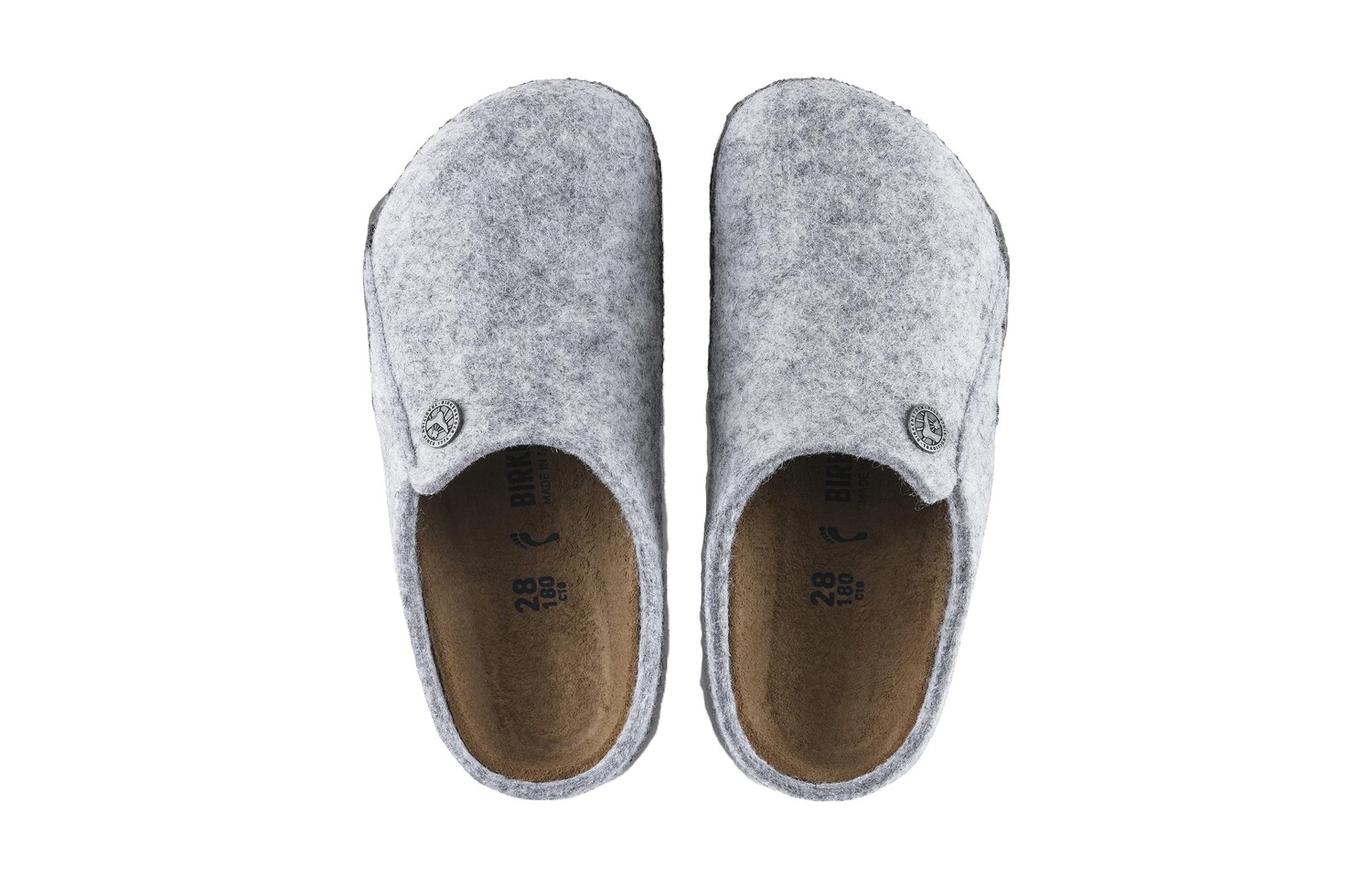 Сабо из войлока Zermatt Birkenstock, светло-серый — фото 4