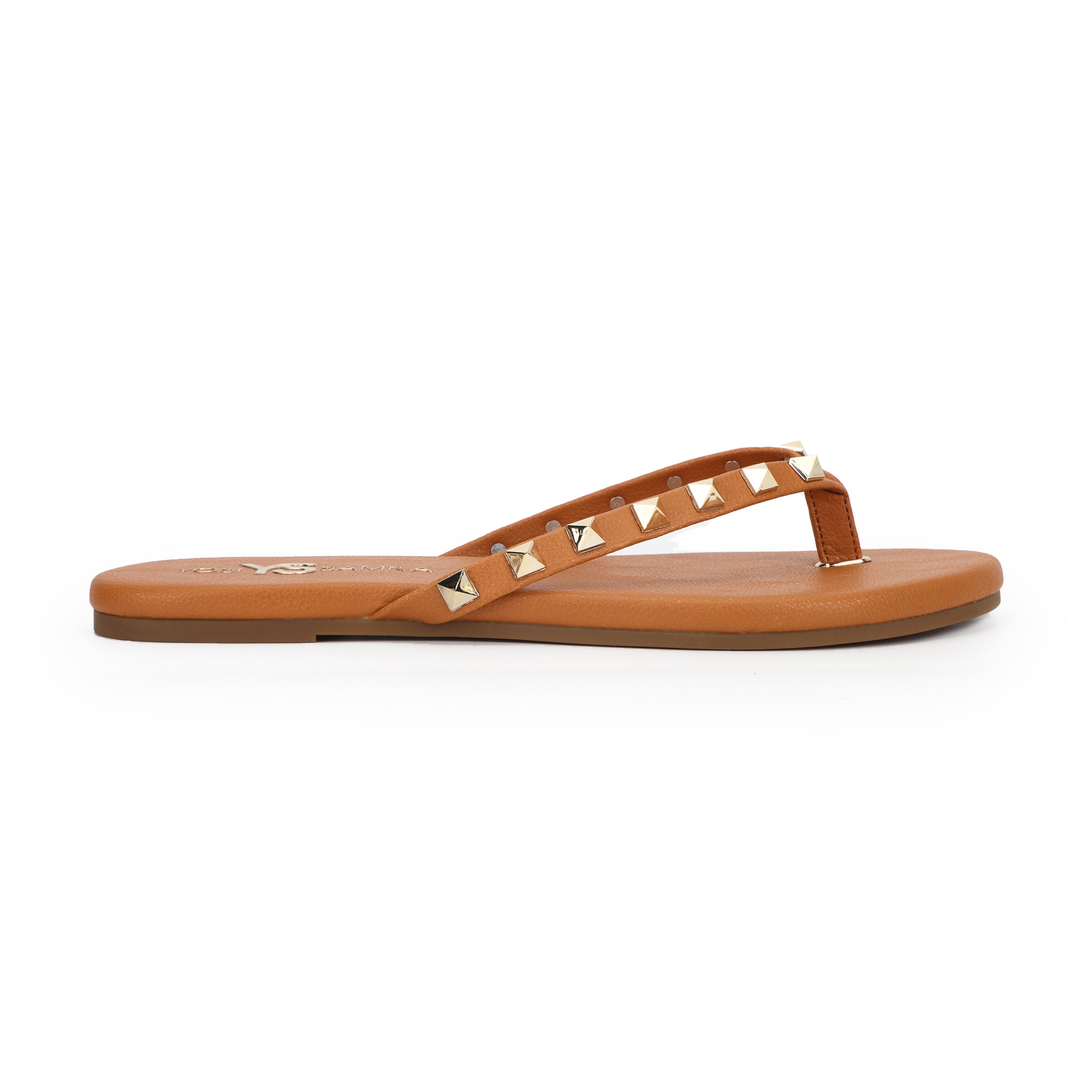 Вьетнамки Rivington Stud цвета коньяка Yosi Samra, цвет cognac