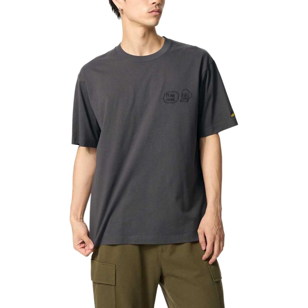 Футболка Unisex Jean Michel Basquiat Collaboration SS25 Dark Gray UNIQLO, темно-серый — фото 3