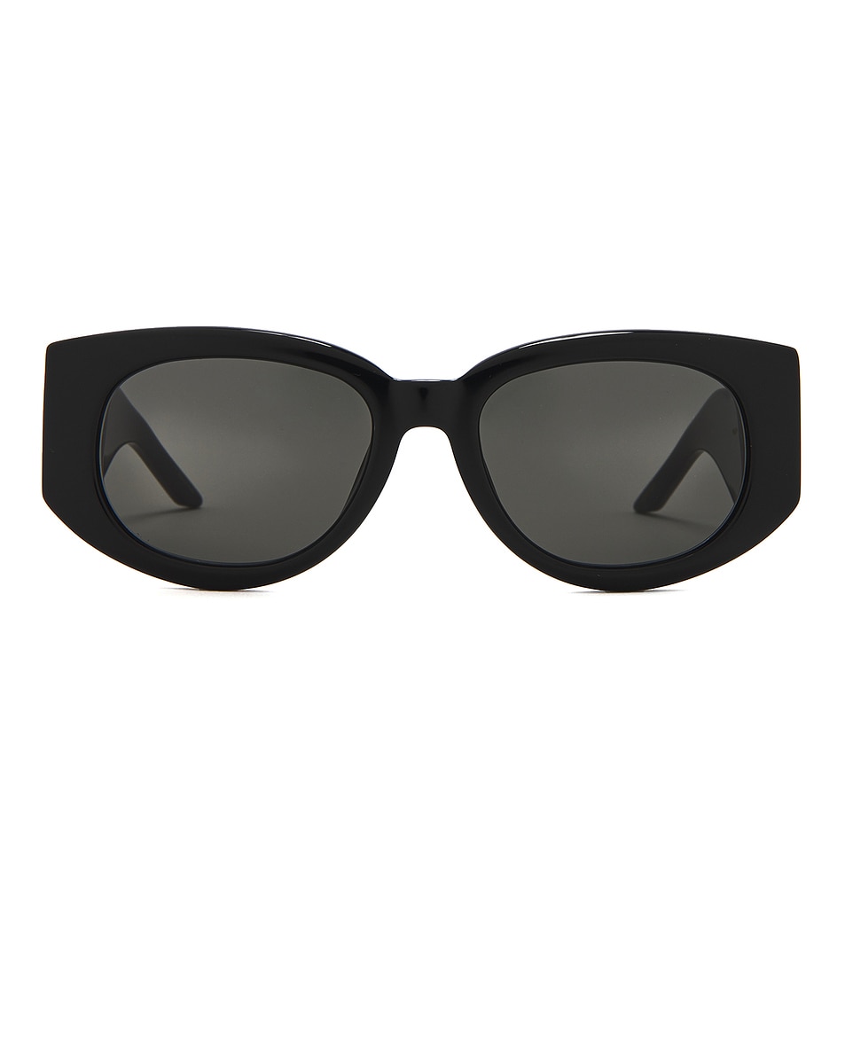 

Acetate Metal Oval Wave Солнцезащитные очки Casablanca, Black & Yellow