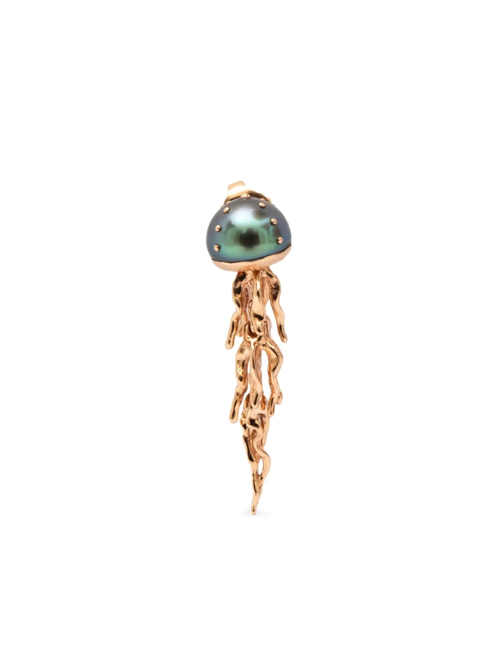 

Серьга Jellyfish из розового золота с жемчугом Bibi van der Velden, розовый