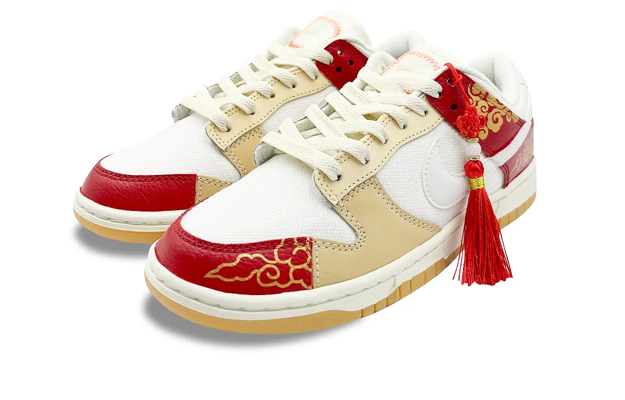 

Кроссовки Nike Dunk Skateboarding Shoes Unisex Low-top Red/white, красный