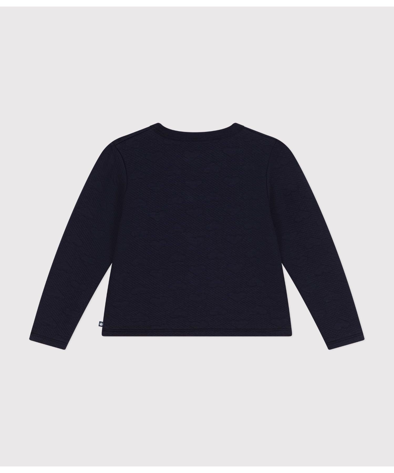 Стеганый кардиган с кубическим рисунком PETIT BATEAU, Navy — фото 3