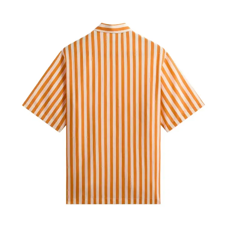 Полосатая рубашка Kith Striped Thompson Camp Collar Shirt, оранжевый — фото 2