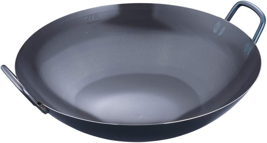 

Endoshoji ATYC603 Iron Wok, 15,4 дюйма (39 см), коммерческое использование, дерево синей закалки, сделано в Японии, Black