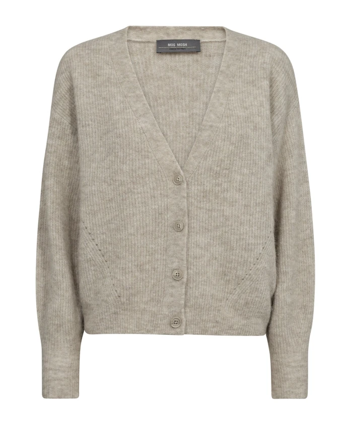 

Мягкий вязаный кардиган с V-образным вырезом, серый. Mos Mosh, серый