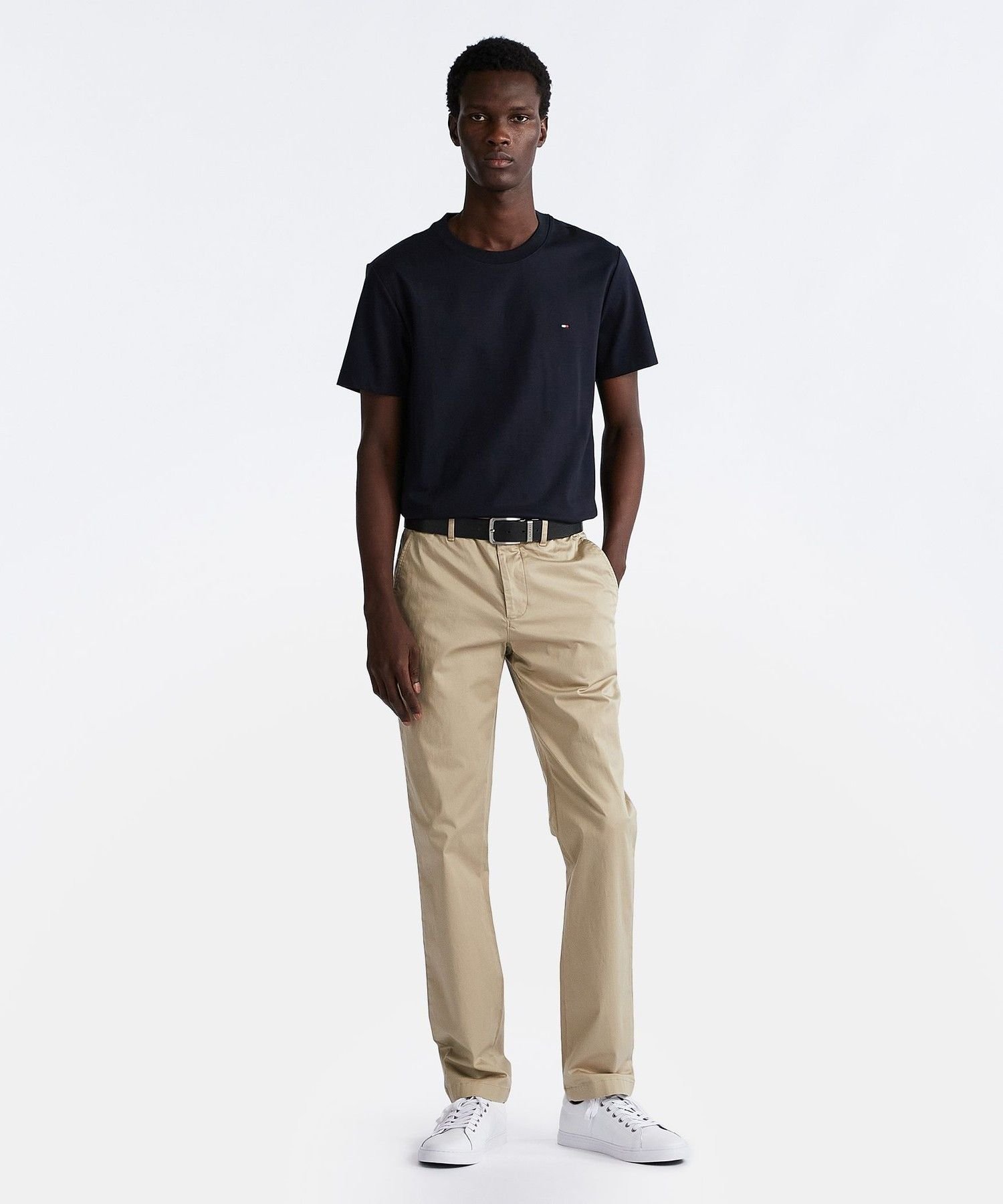Брюки-чиносы Denton из хлопкового атласа TOMMY HILFIGER, Beige AEG — фото 2