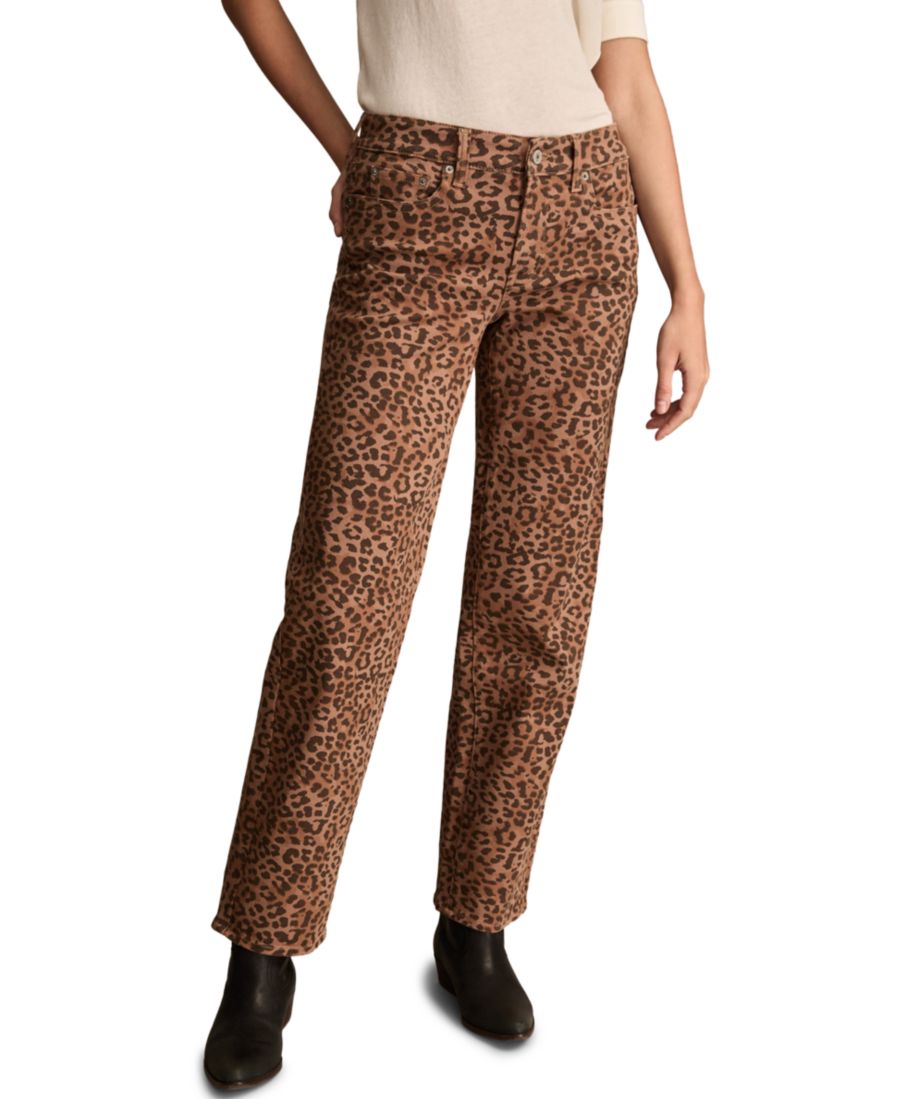 

Женские джинсы с низкой посадкой и анималистическим принтом из эластичной ткани Lucky Brand, Leo Energy