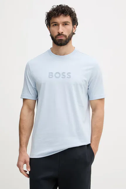 Футболка свободный крой BOSS Green, синий