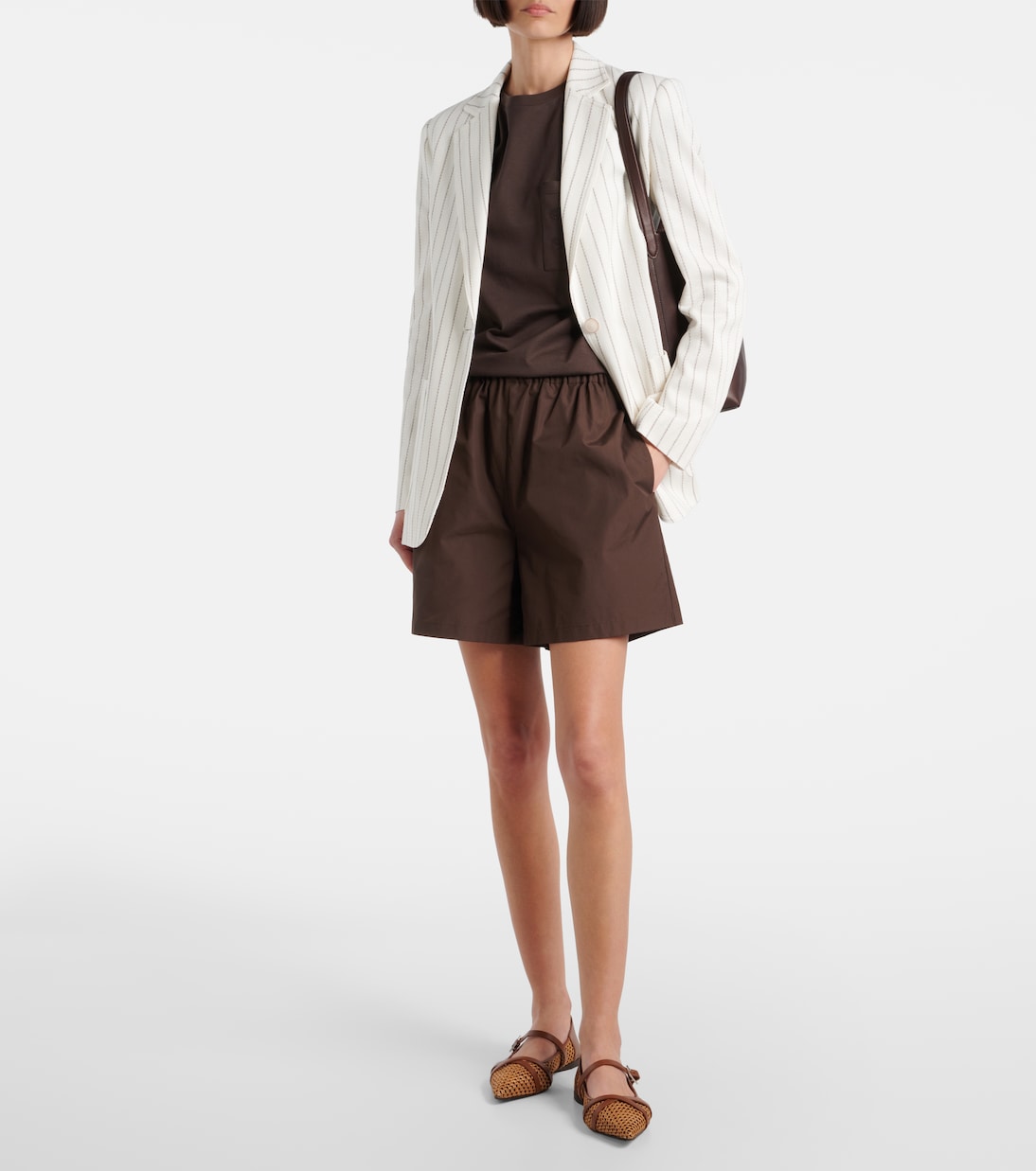 Туфли Мэри Джейн с плетеной кожаной отделкой Max Mara, желто-коричневый — фото 3