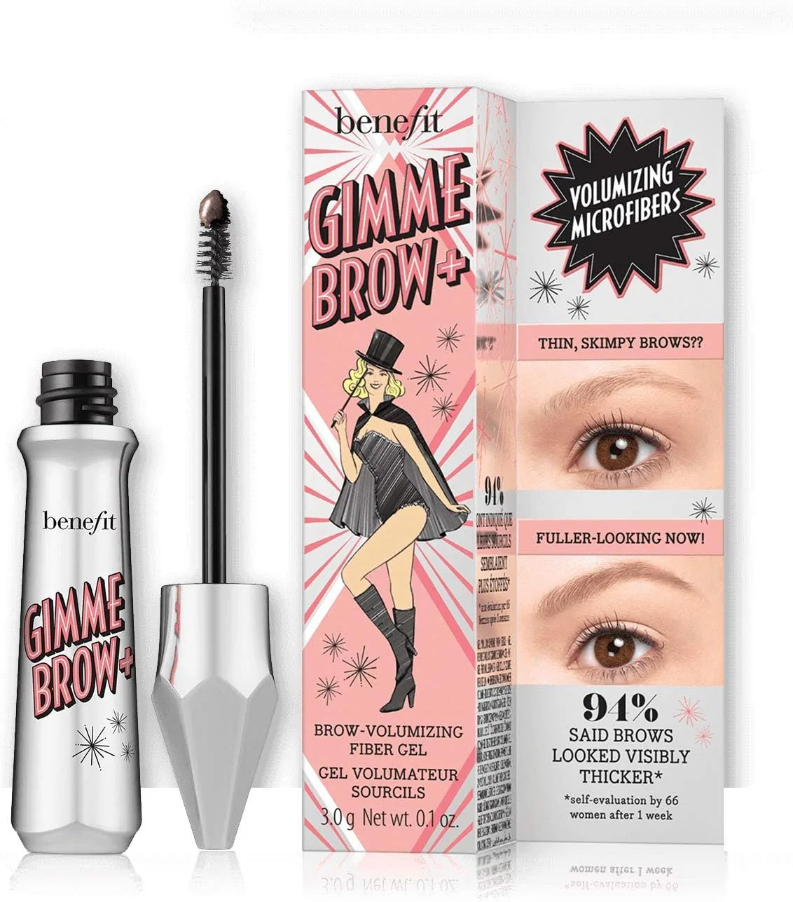Гель для бровей Benefit Gi ммe Brow Volumising Eyebrow Gel 1.5g #4.5 нейтральный темно-коричневый