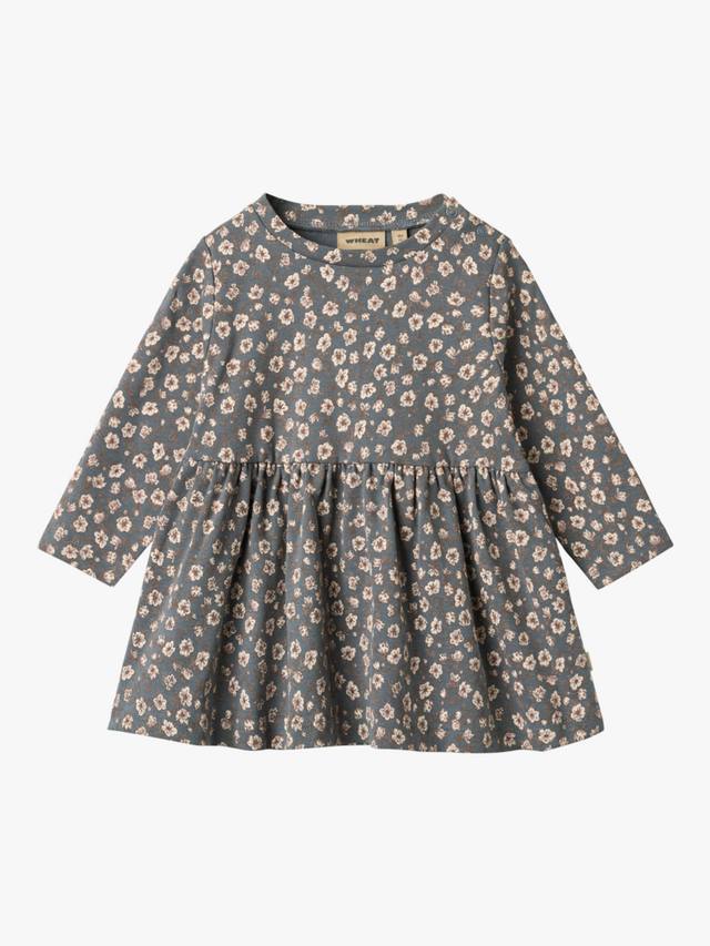 

Детское хлопковое платье с длинными рукавами и принтом WHEAT, Stormy Weather