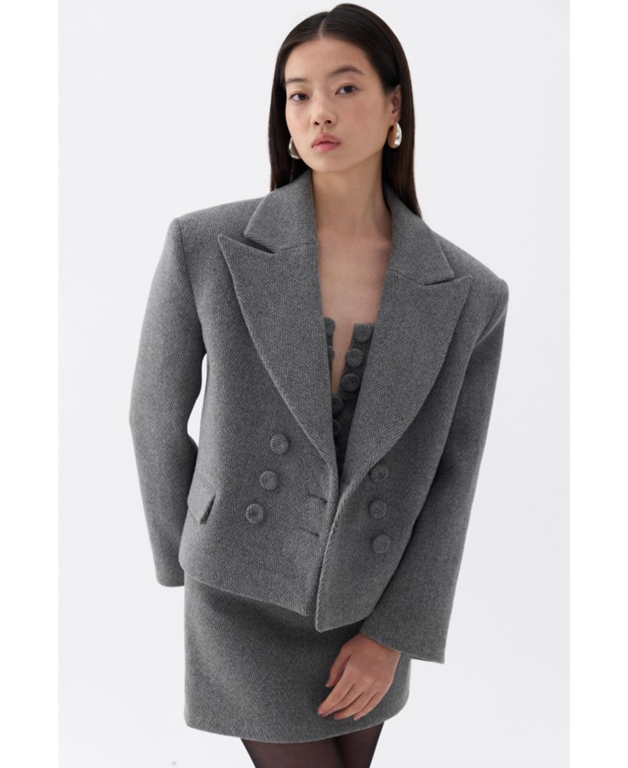 

Женская объемная куртка с подплечниками NOCTURNE, Grey