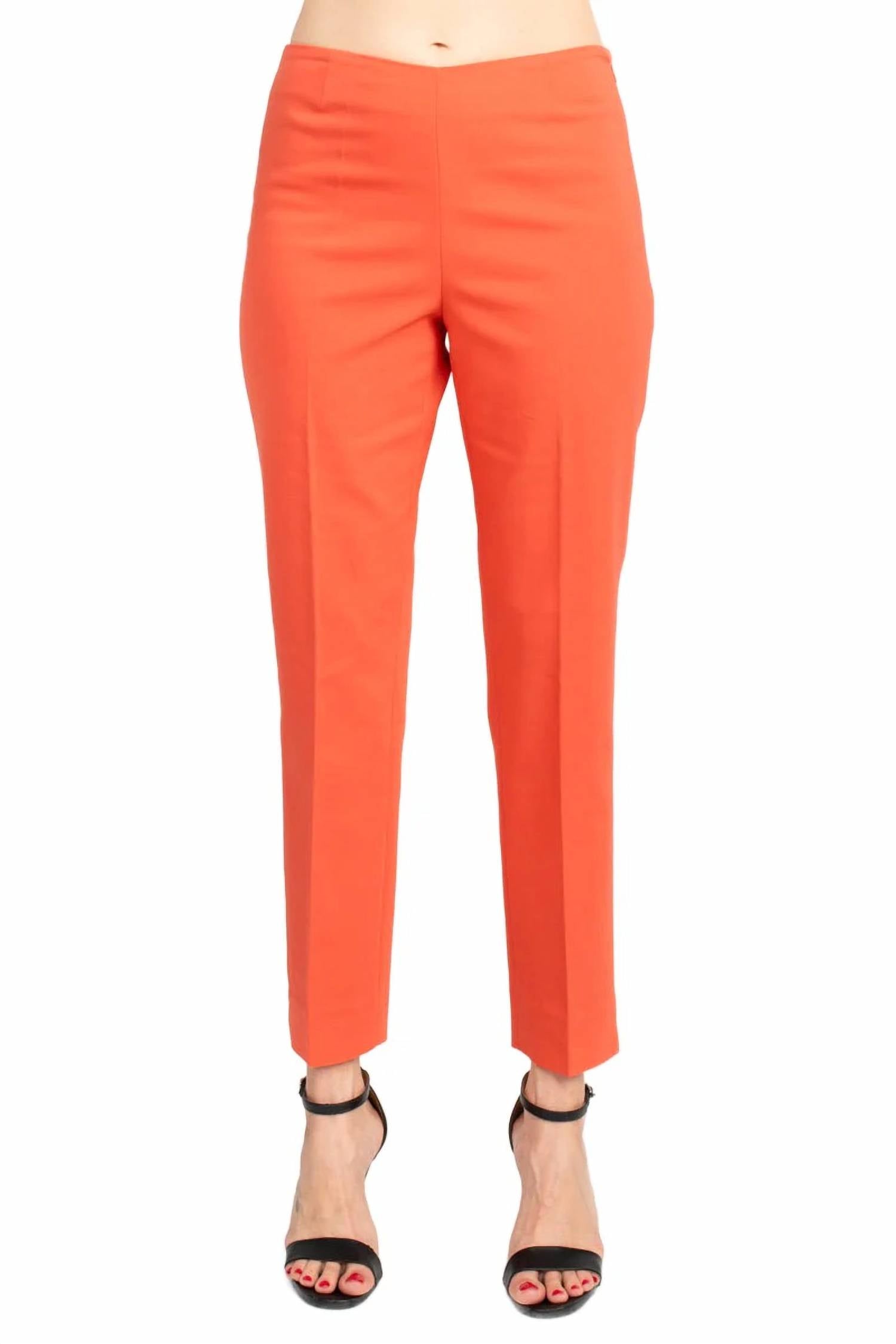 

PEACE of CLOTH Брюки Lisa из эластичного хлопка кораллового цвета